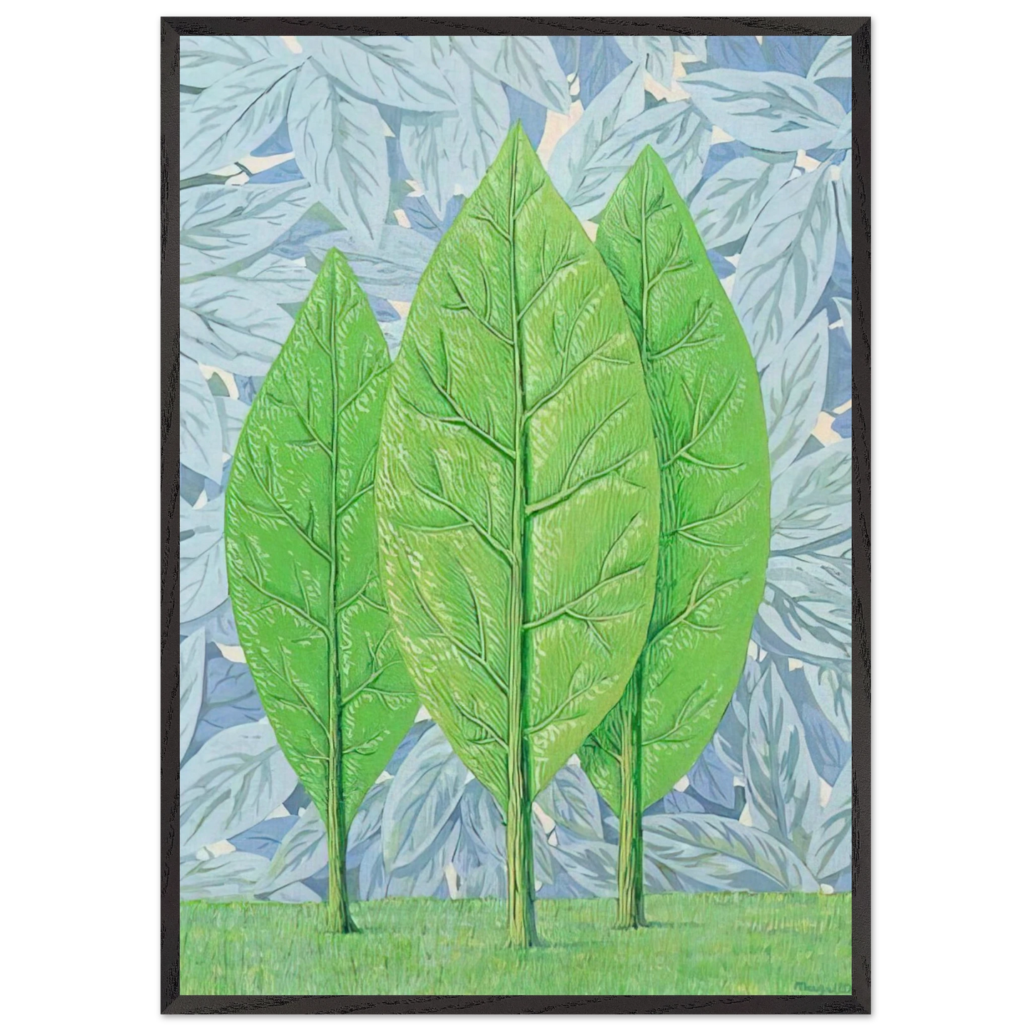 THE GOOD SEASON 1961 - Rene Magritte Framed Art Print – Black Wooden Frame - Default Title - -Framed Art Print