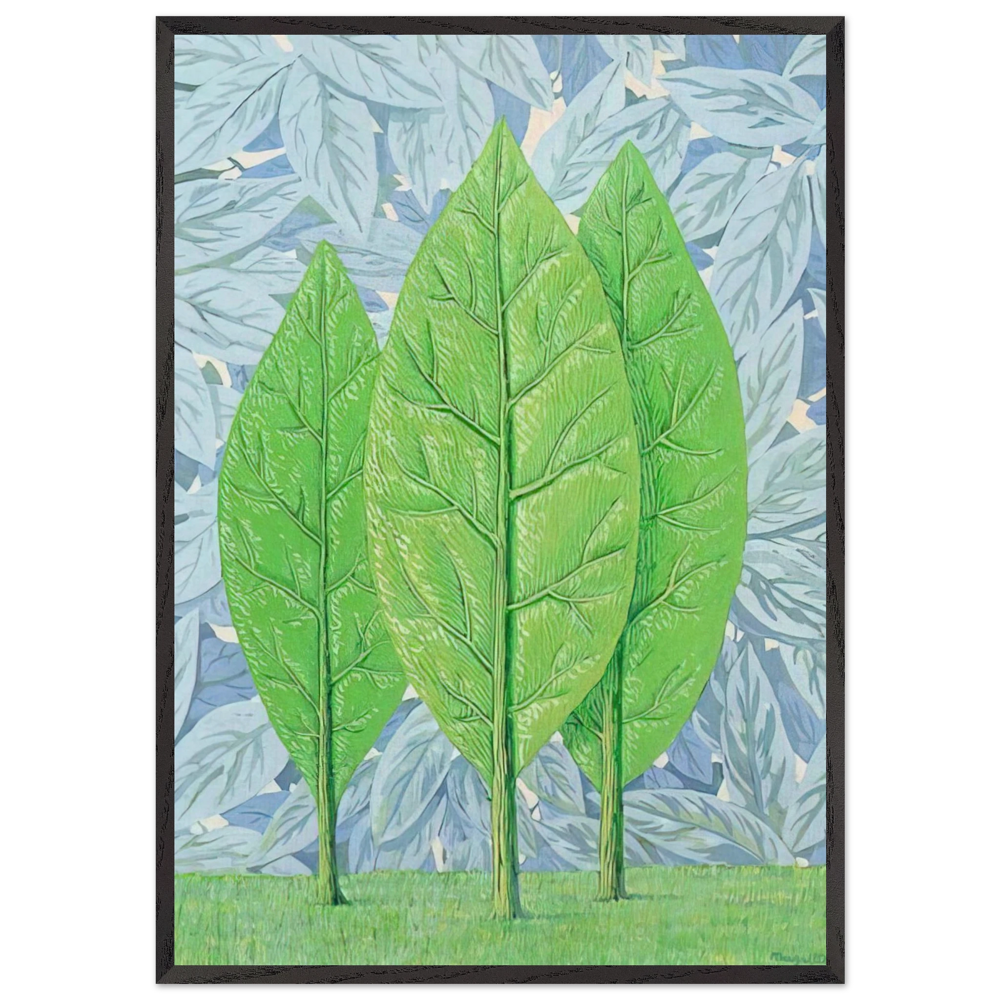 THE GOOD SEASON 1961 - Rene Magritte Framed Art Print – Black Wooden Frame - Default Title - -Framed Art Print