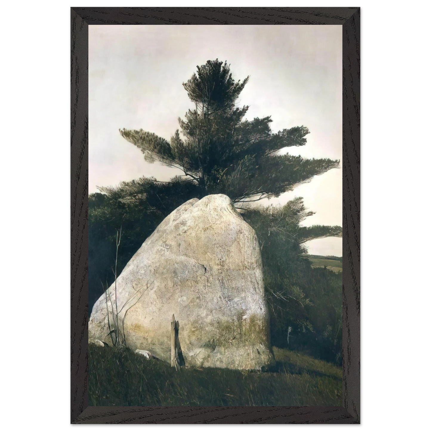 Andrew Wyeth - PENNSYLVANIA LANDSCAPE Wall Art - 30x40 cm / 12x16 inches - Premium Wooden Framed Poster With Fine Art Paper - White frame