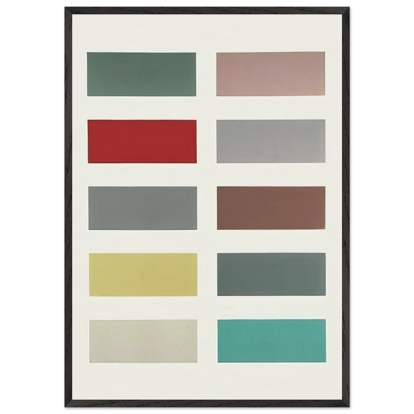 TEN COLOURS 1966 - Gerhard Richter Framed Art Print – Black Wooden Frame - Default Title - -Framed Art Print