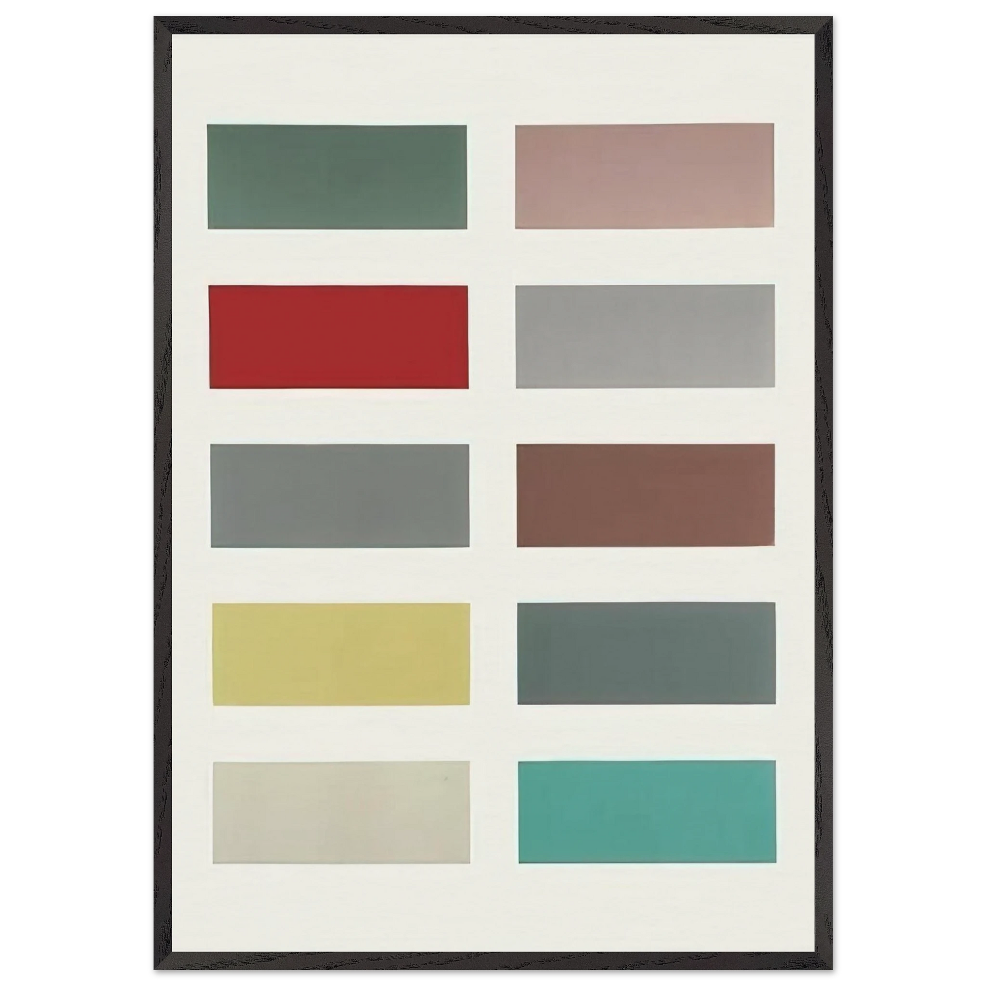 TEN COLOURS 1966 - Gerhard Richter Framed Art Print – Black Wooden Frame - Default Title - -Framed Art Print