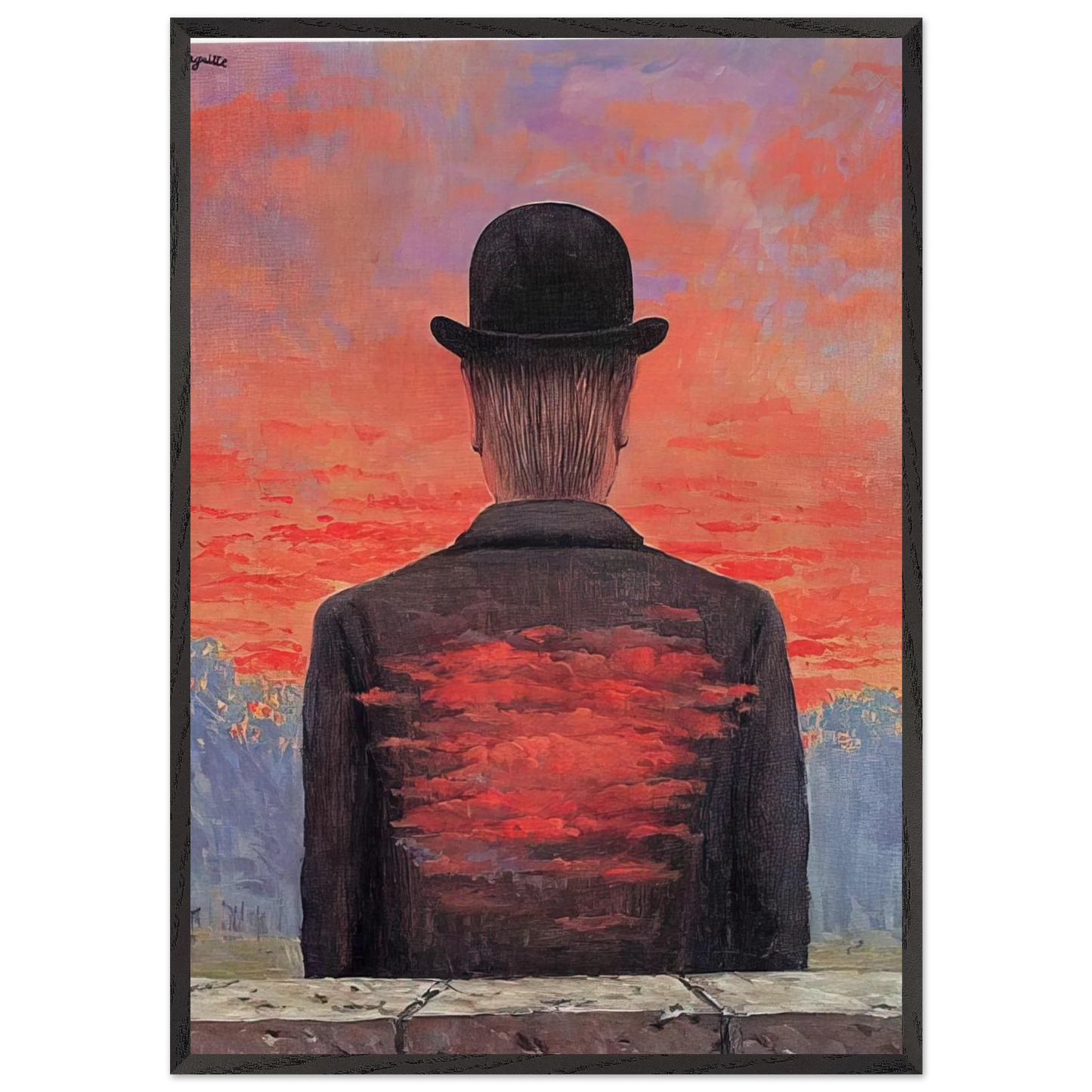 THE POET RECOMPENSED 1956 - Rene Magritte Framed Art Print – Black Wooden Frame - Default Title - -Framed Art Print