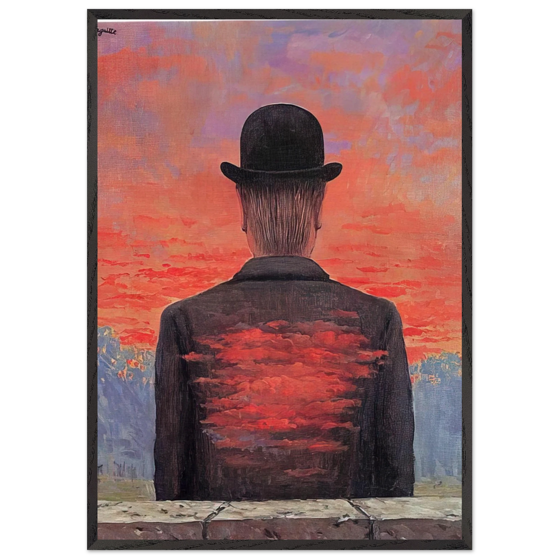 THE POET RECOMPENSED 1956 - Rene Magritte Framed Art Print – Black Wooden Frame - Default Title - -Framed Art Print