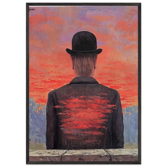 THE POET RECOMPENSED 1956 - Rene Magritte 70x100 cm / 28x40 inches Framed Art Print – Black Wooden Frame