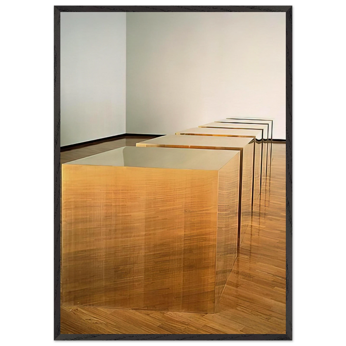 Untitled Six Boxes - 1974 - Donald Judd 70x100 cm / 28x40 inches Framed Art Print – Black Wooden Frame