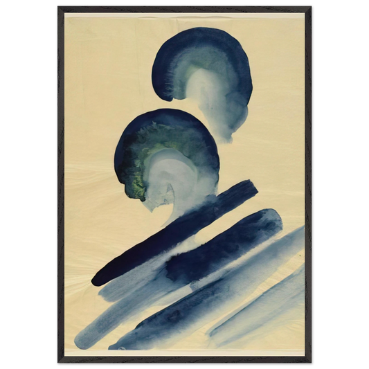 Blue-02 - Georgia OKeeffe 70x100 cm / 28x40 inches Framed Art Print – Black Wooden Frame