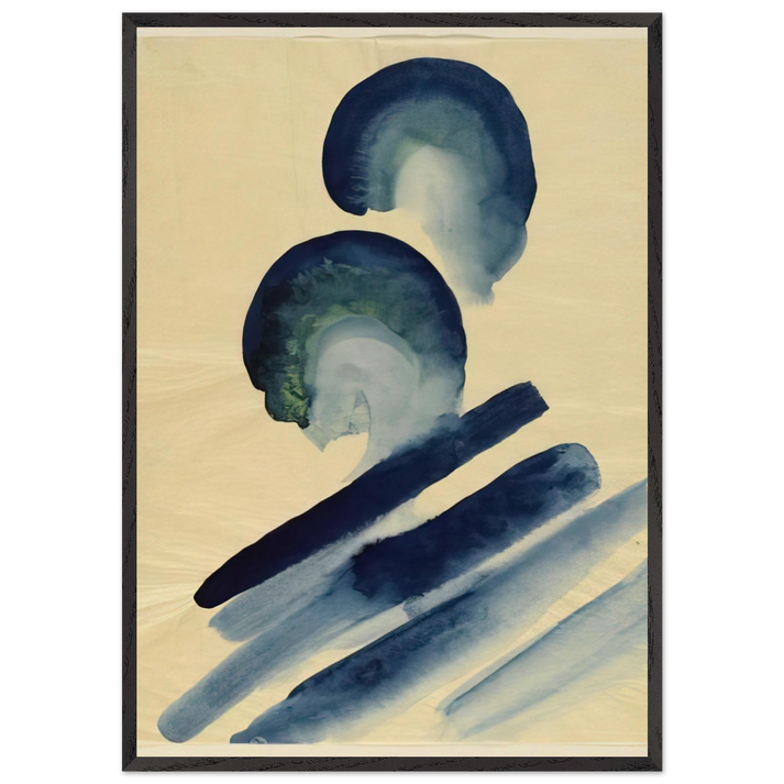 Blue-02 - Georgia OKeeffe 70x100 cm / 28x40 inches Framed Art Print – Black Wooden Frame