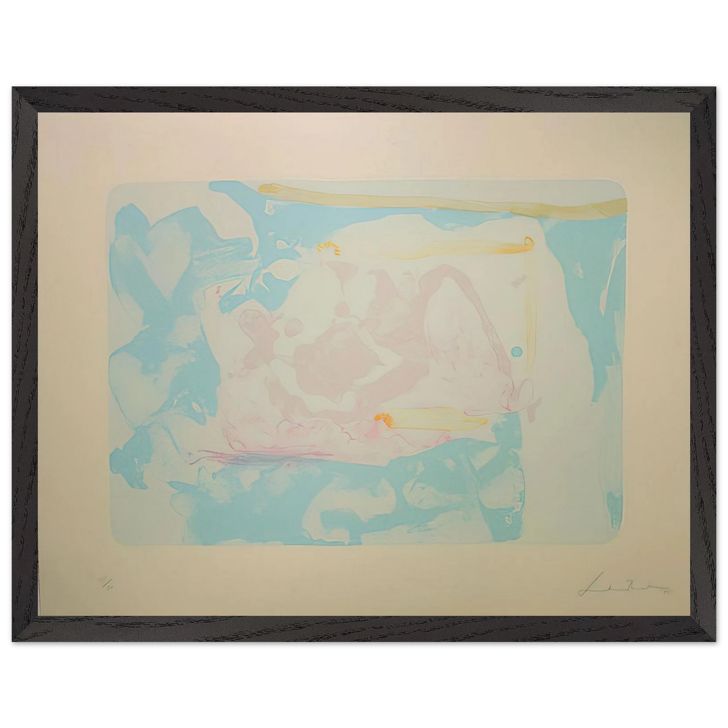 Helen Frankenthaler - Reflections III - 1995 Wall art - 50x70 cm / 20x28 inches - Premium Wooden Framed Poster With Fine Art Paper - Wood frame