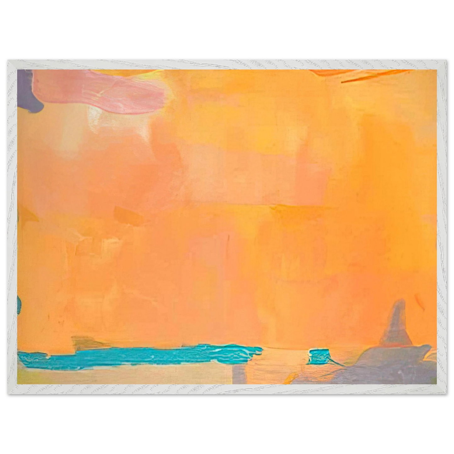 Helen Frankenthaler - Royal Fireworks - 1975 Wall art - 50x70 cm / 20x28 inches - Premium Wooden Framed Poster With Fine Art Paper - Black frame