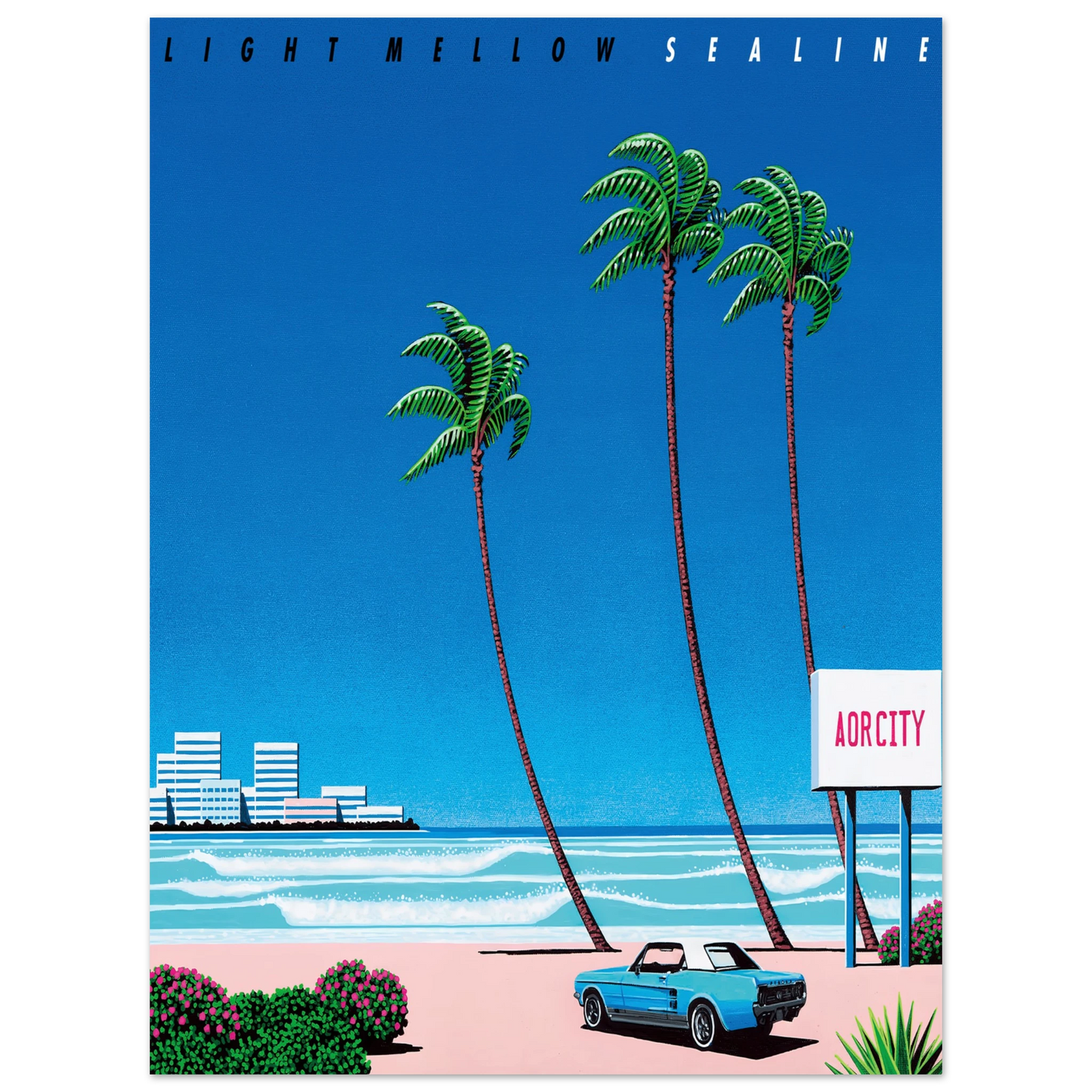 Hiroshi Nagai - Light Mellow Sealine Wall Art - 60x80 cm / 24x32 inches - Fine Art Poster - -