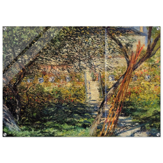 Garden at Vetheuil - claude monet Acrylic Print - 70x100 cm / 28x40″ inches | claude monet Wall Art | claude monet Prints