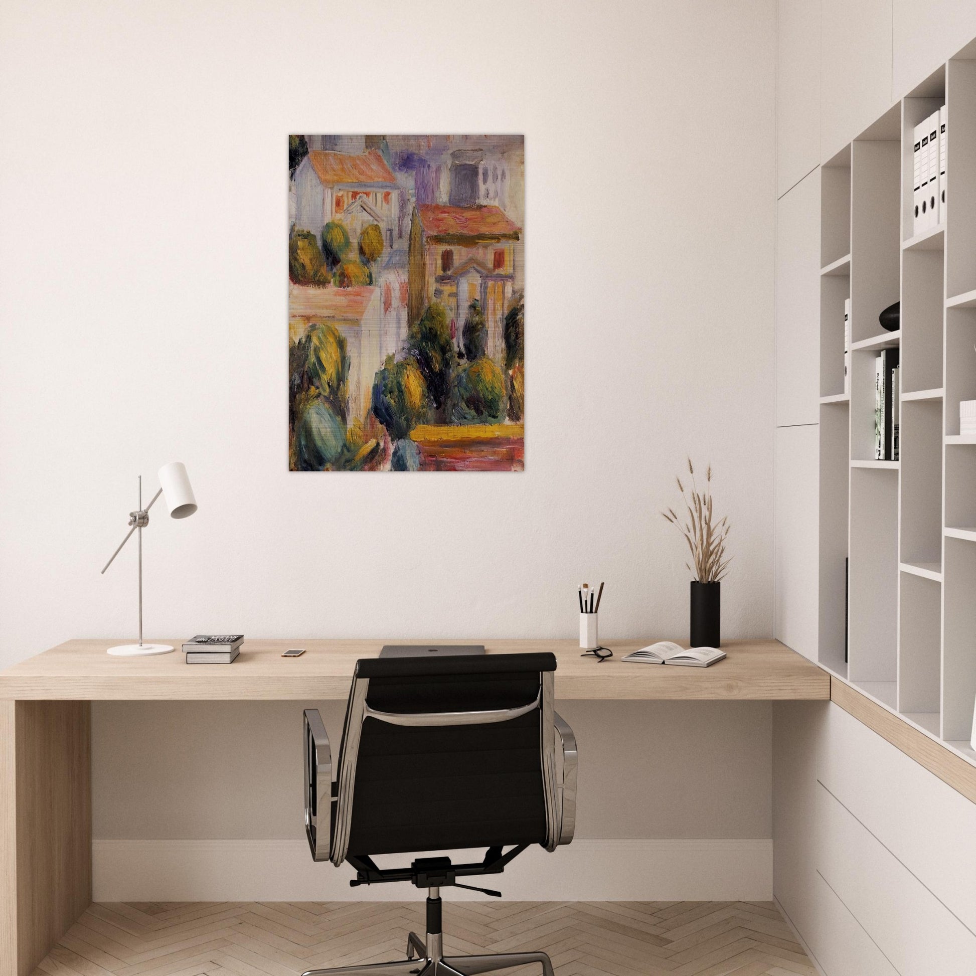 House at Cagnes - Pierre-Auguste Renoir Brushed Aluminum Print - 70x100 cm / 28x40 inches | Pierre-Auguste Renoir Aluminum Print | Pierre-Auguste Renoir Prints