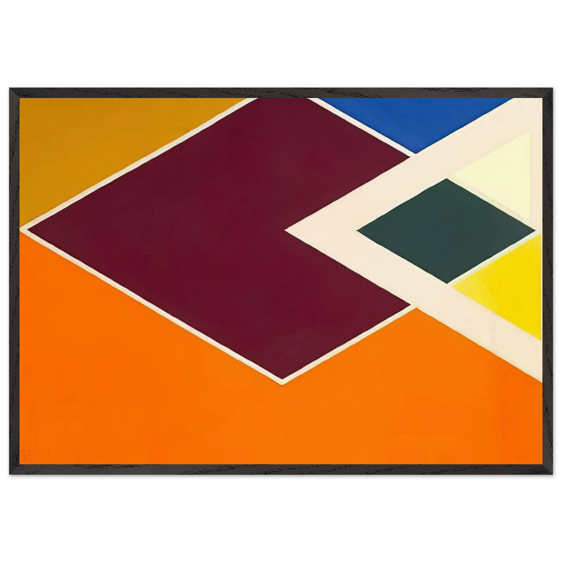 Batticaloa from the Diamond Drill series - Hard Edge Painting - Larry Zox Framed Art Print – Black Wooden Frame - Default Title - -Framed Art Print