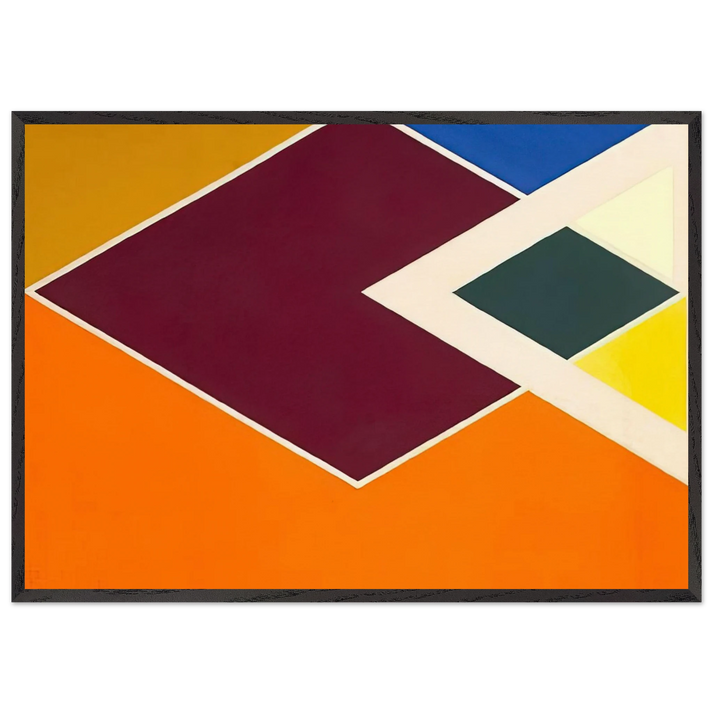 Batticaloa from the Diamond Drill series - Hard Edge Painting - Larry Zox 70x100 cm / 28x40 inches Framed Art Print – Black Wooden Frame