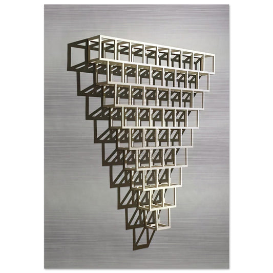 9-8-7-6-5-4-3-2-1 Half Off - Sol LeWitt Brushed Aluminum Print - 70x100 cm / 28x40 inches | Sol LeWitt Aluminum Print | Sol LeWitt Prints