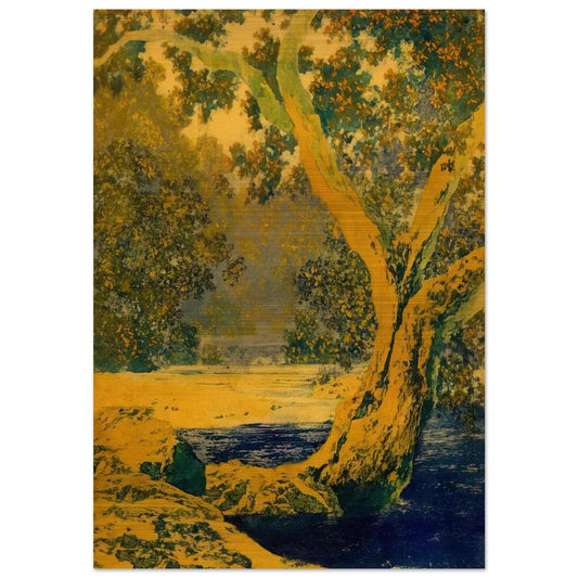 Study for Autumn Brook - Maxfield Parrish Brushed Aluminum Print - 70x100 cm / 28x40 inches | Maxfield Parrish Aluminum Print | Maxfield Parrish Prints