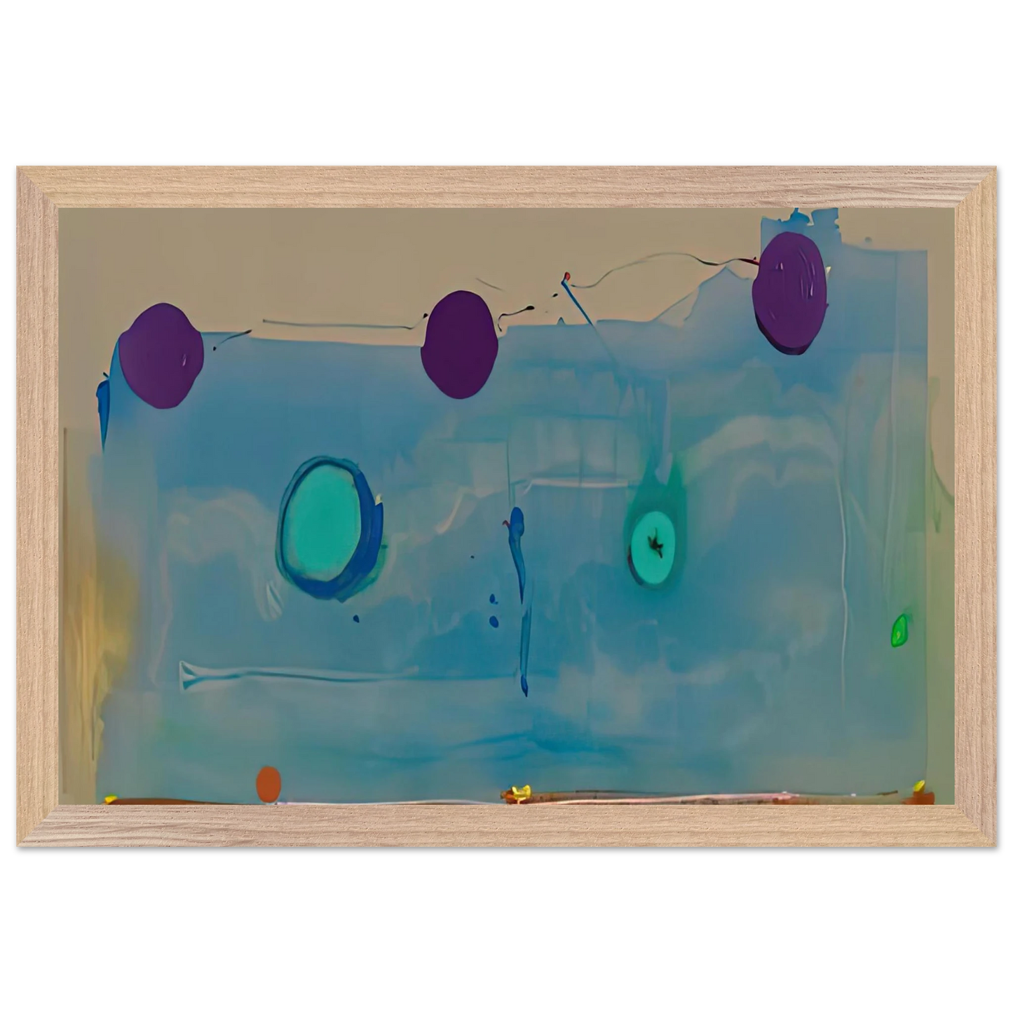 Helen Frankenthaler - Water Shadows, 1988- Wall Art - 28x40 inches / 70x70 cm - Canvas (Imperial) - -