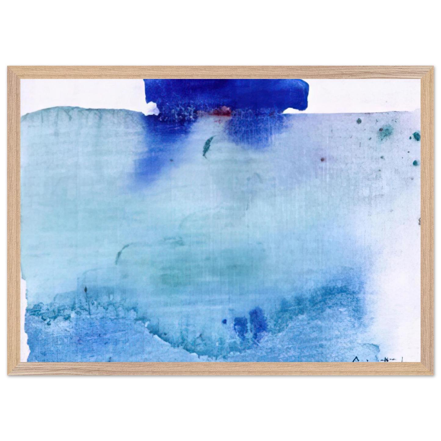 Helen Frankenthaler - Untitled - 1982 Wall art - 21x29.7 cm / 8x12" - Premium Wooden Framed Poster With Fine Art Paper - Black frame