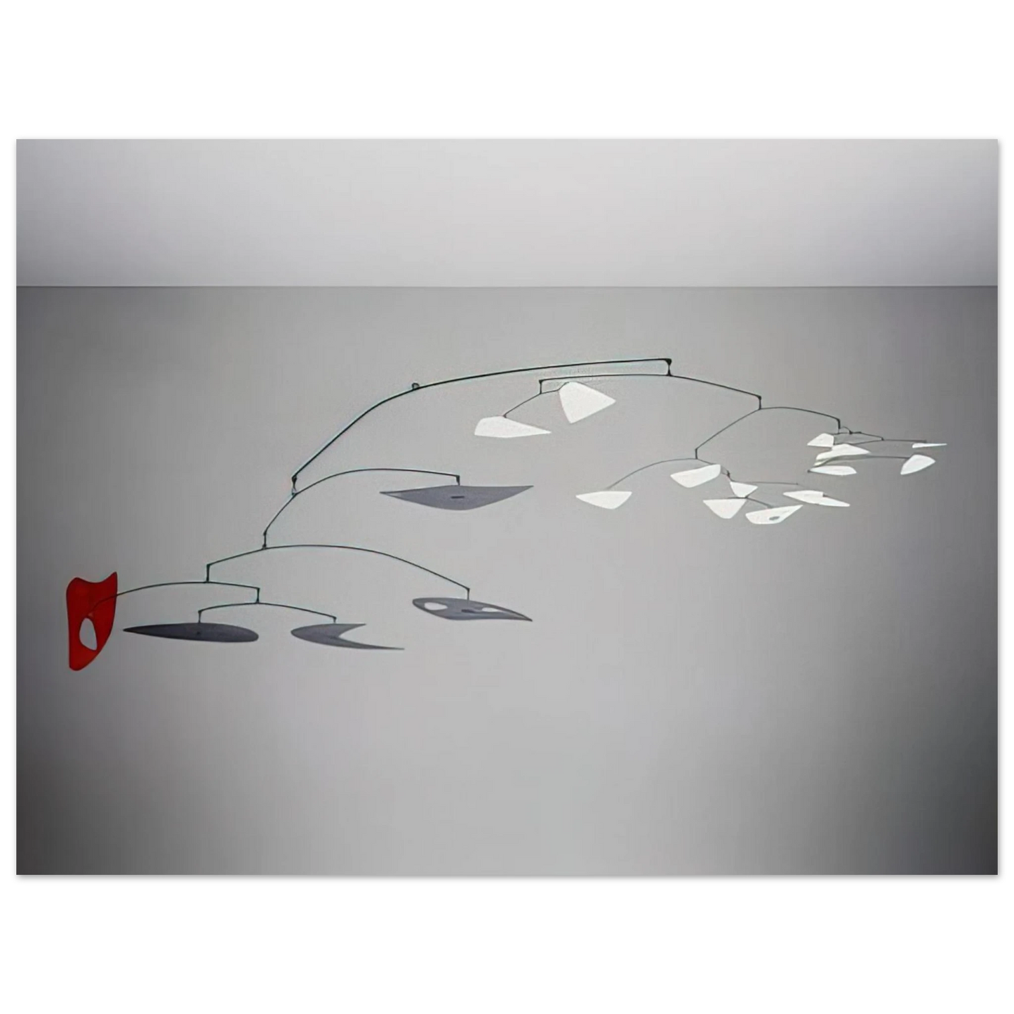Alexander Calder - 1 RED 4 BLACK PLUS X WHITE 1947 Fine Art Poster - 13x18 cm / 5x7 inches