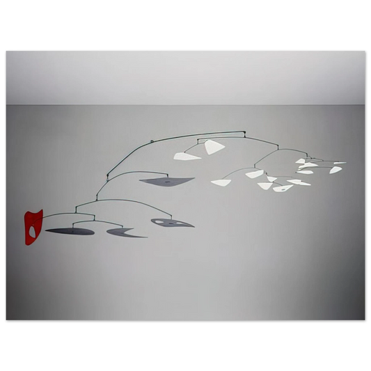Alexander Calder - 1 RED 4 BLACK PLUS X WHITE 1947 Fine Art Poster - 13x18 cm / 5x7 inches