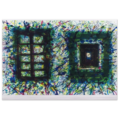 Concert Hall Set III  SF-232  - Sam Francis Brushed Aluminum Print - 70x100 cm / 28x40 inches | Sam Francis Aluminum Print | Sam Francis Prints