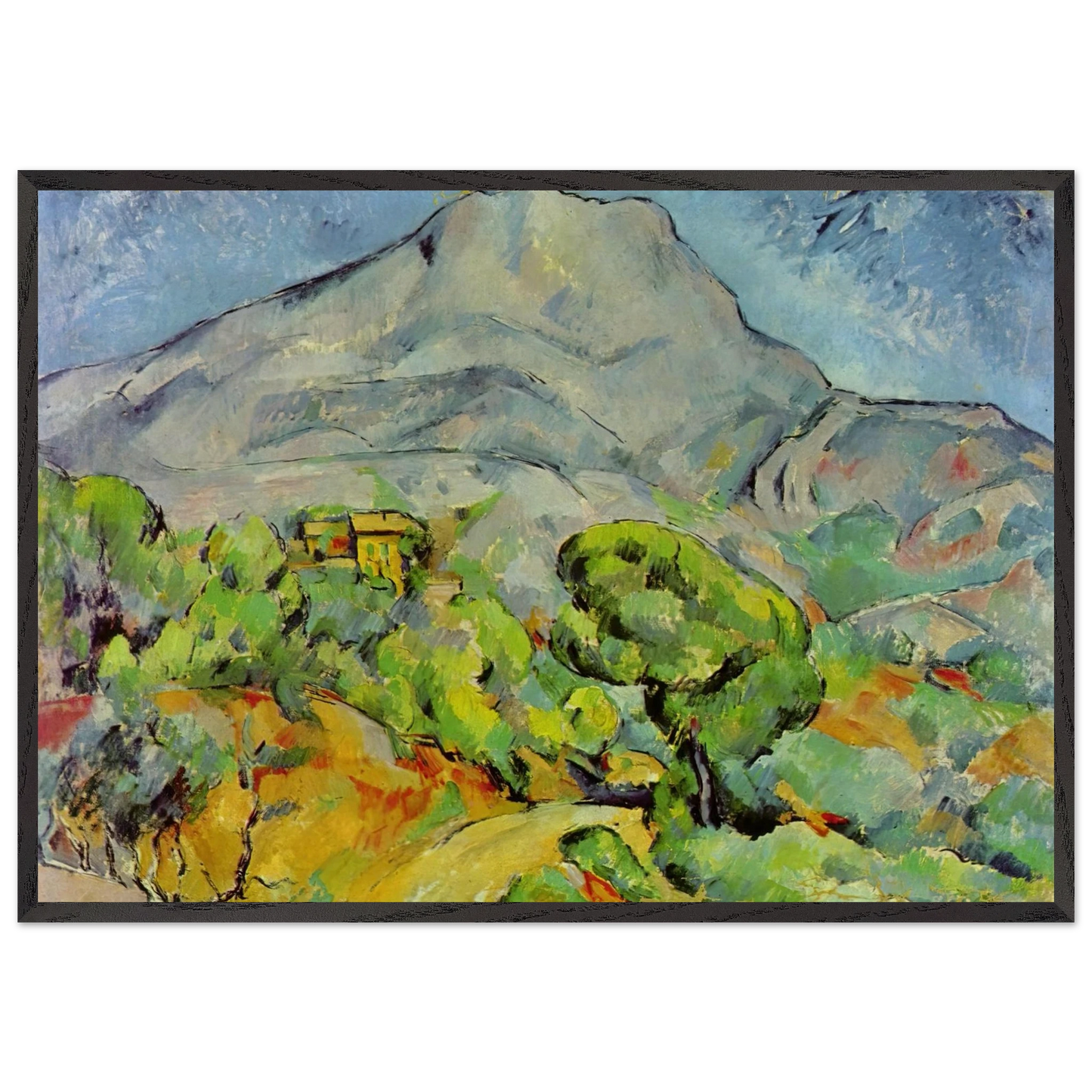 Road near Mont Sainte-Victoire - Paul Cezanne Framed Art Print – Black Wooden Frame - Default Title - -Framed Art Print
