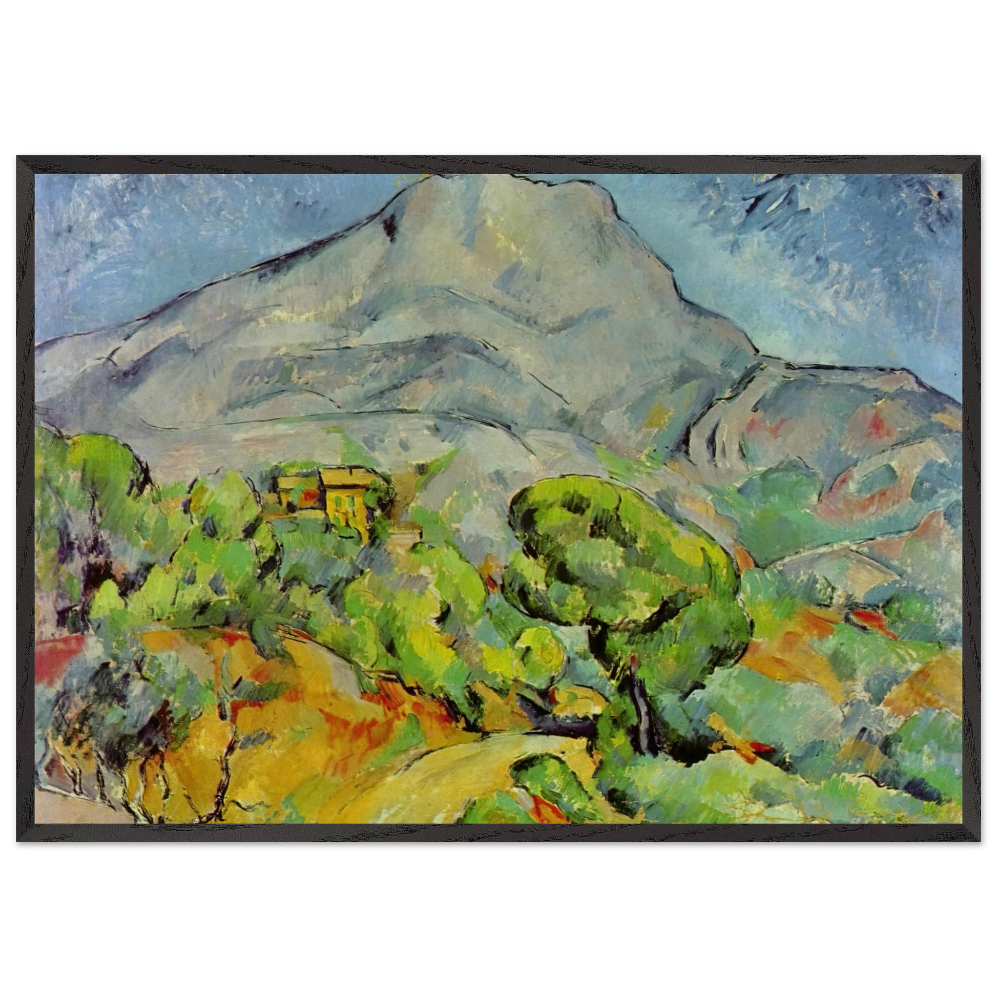 Road near Mont Sainte-Victoire - Paul Cezanne Framed Art Print – Black Wooden Frame - Default Title - -Framed Art Print