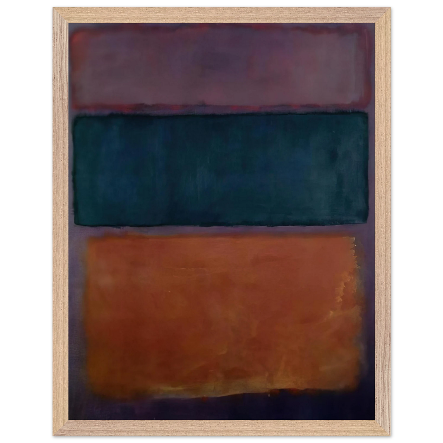 Helen Frankenthaler - Untitled - 1963 Wall art - 70x100 cm / 28x40 inches - Premium Wooden Framed Poster With Fine Art Paper - Black frame