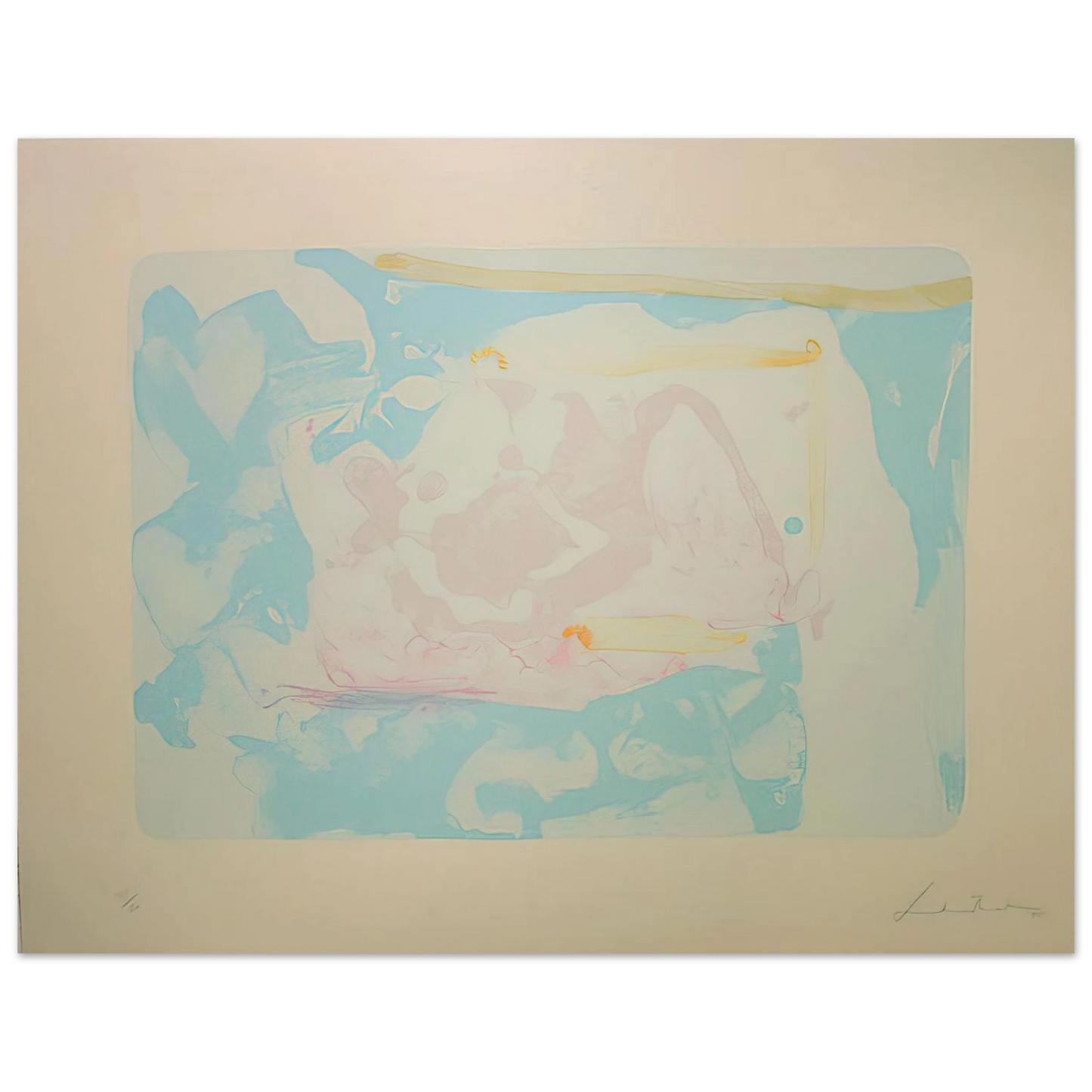 Helen Frankenthaler - Reflections III - 1995 Wall art - 30x40 cm / 12x16 inches - Fine Art Poster - -