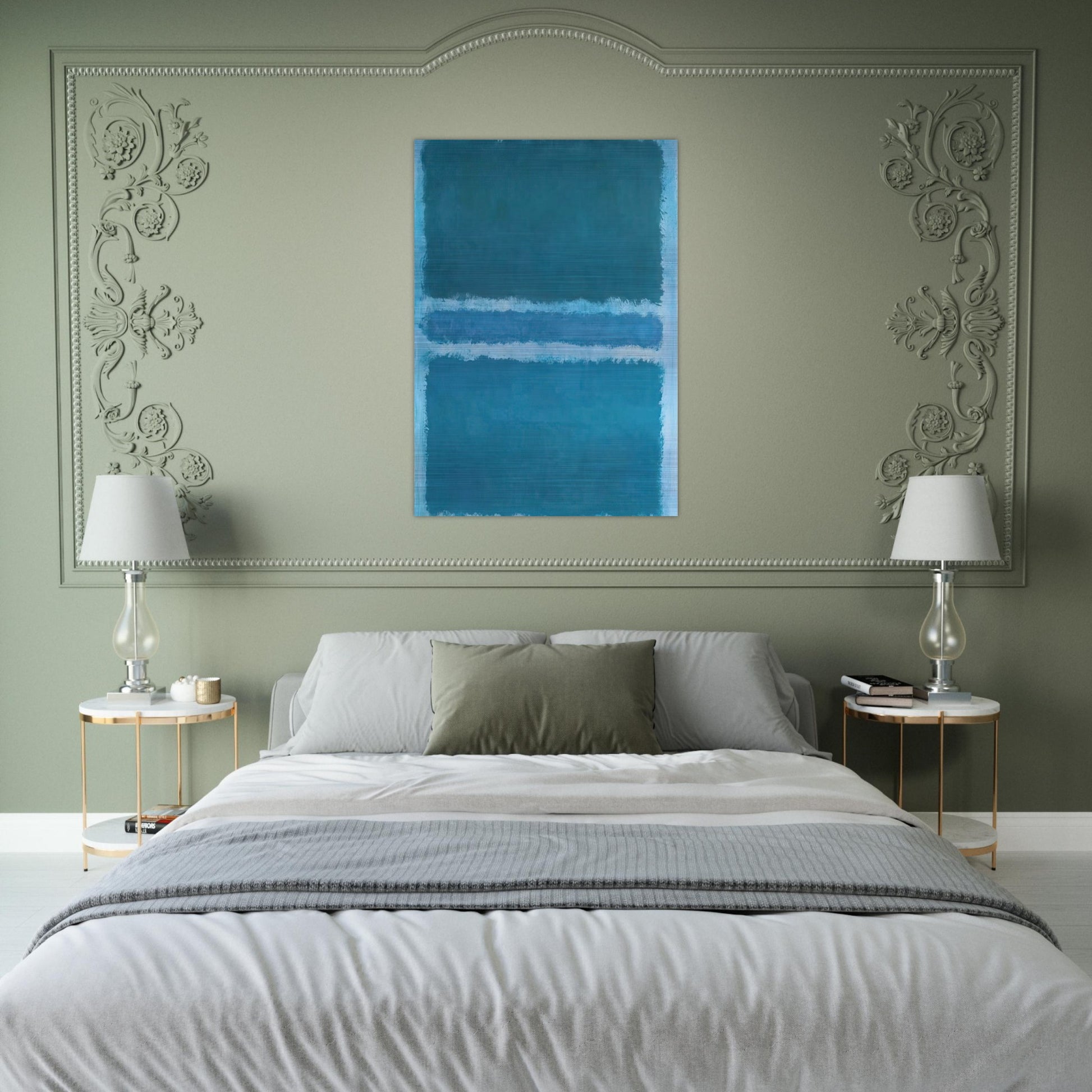 Untitled Blue Divided by Blue - 1966 - Mark Rothko Brushed Aluminum Print - 70x100 cm / 28x40 inches | Mark Rothko Aluminum Print | Mark Rothko Prints