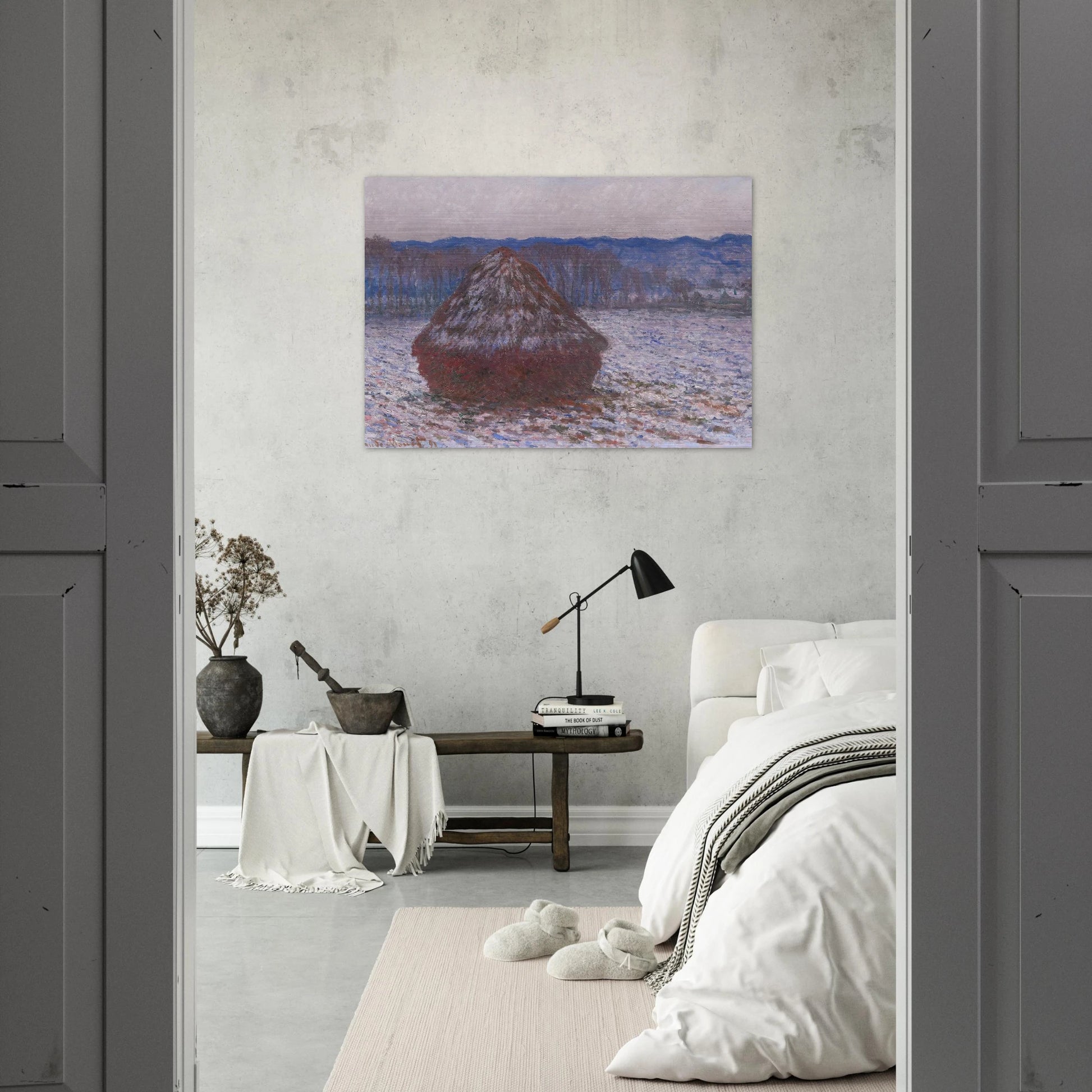 Stack of Wheat - claude monet Brushed Aluminum Print - 70x100 cm / 28x40 inches | claude monet Aluminum Print | claude monet Prints