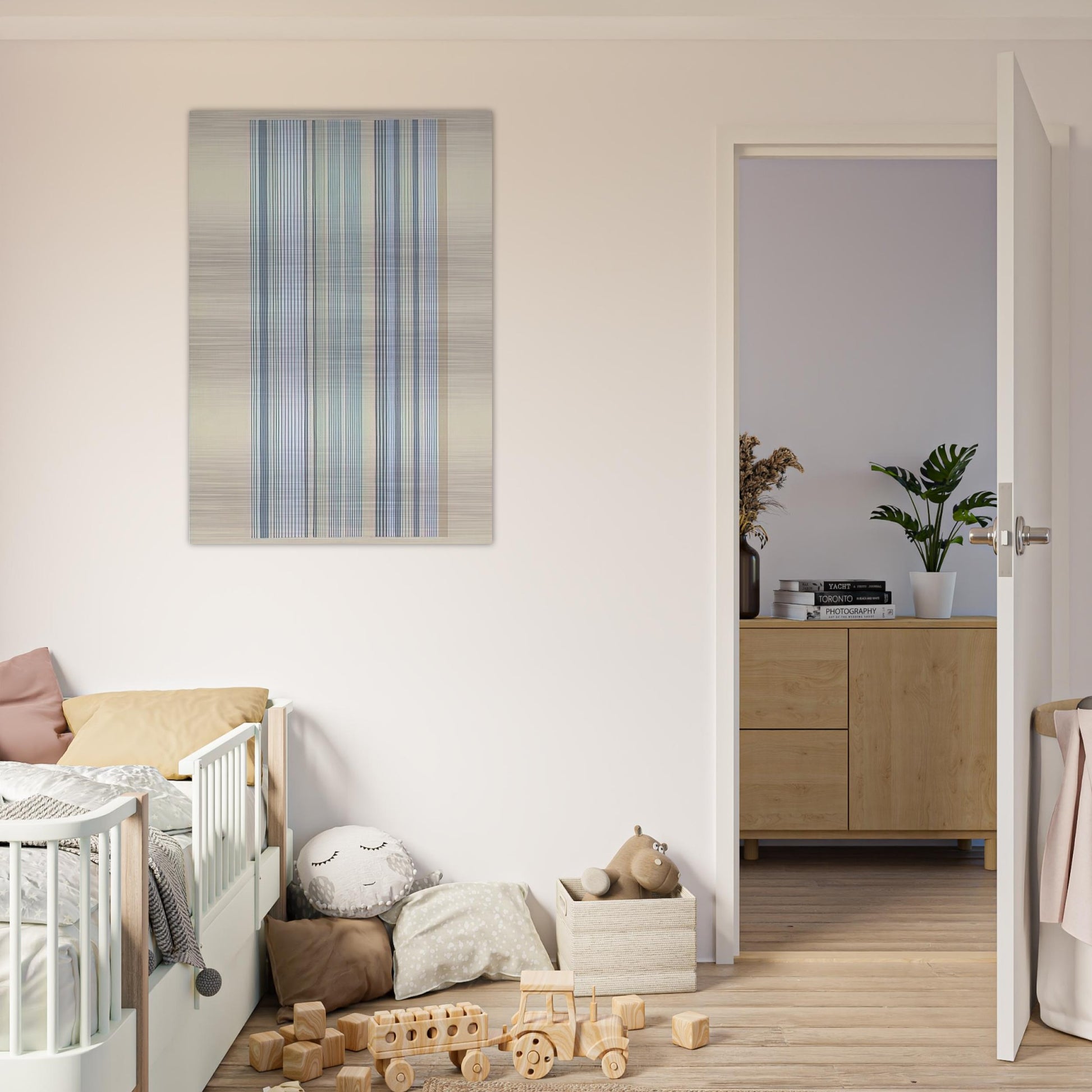 Blue Bird - 1978 - Gene Davis Brushed Aluminum Print - 70x100 cm / 28x40 inches | Gene Davis Aluminum Print | Gene Davis Prints