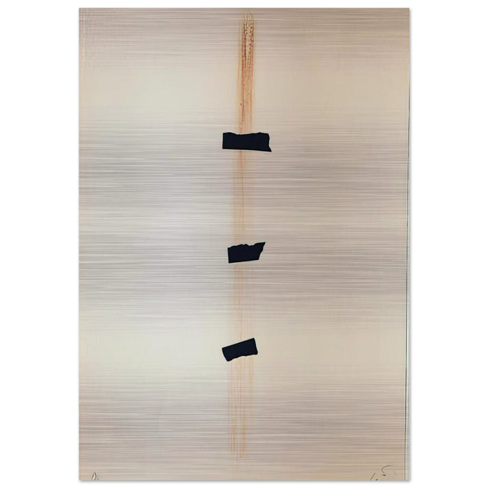 LES TROIS NOIRS 1976 - Antoni Tapies Brushed Aluminum Print - 70x100 cm / 28x40 inches | Antoni Tapies Aluminum Print | Antoni Tapies Prints