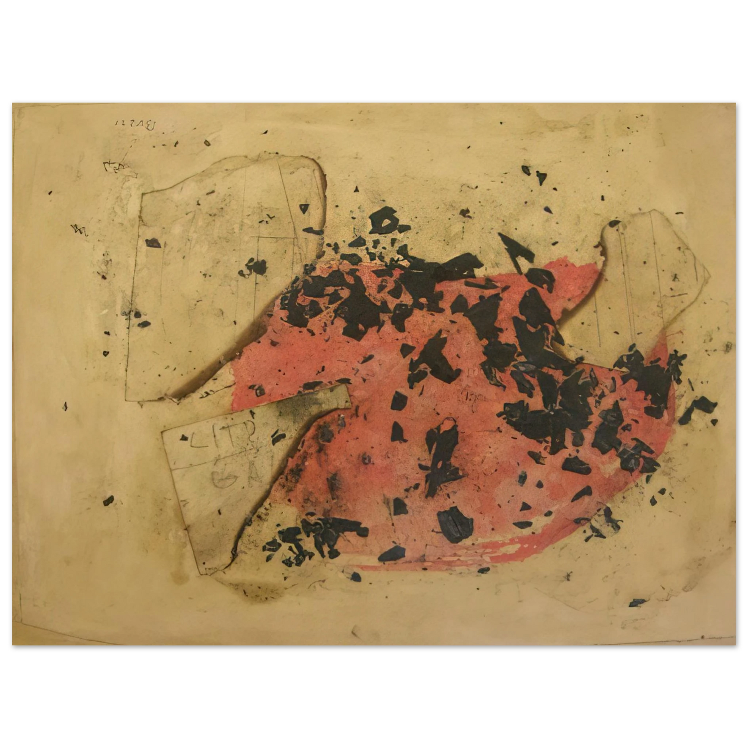 Alberto Burri - Combustione - 1957  75x100 cm / 30x40inches Fine Art Poster