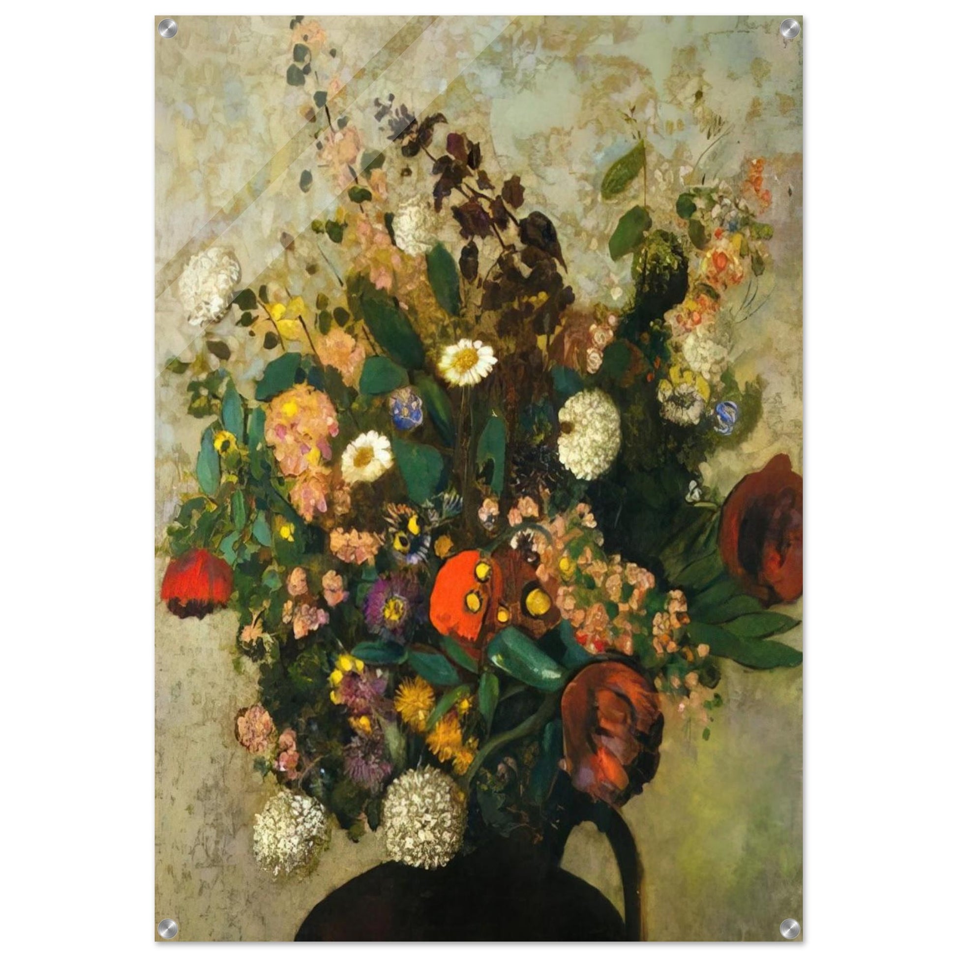 BOUQUET OF FLOWERS 5 - Odilon Redon Acrylic Print - 70x100 cm / 28x40″ inches | Odilon Redon Wall Art | Odilon Redon Prints
