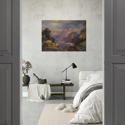 Grand Canyon with Rainbow - Thomas Moran Brushed Aluminum Print - 70x100 cm / 28x40 inches | Thomas Moran Aluminum Print | Thomas Moran Prints