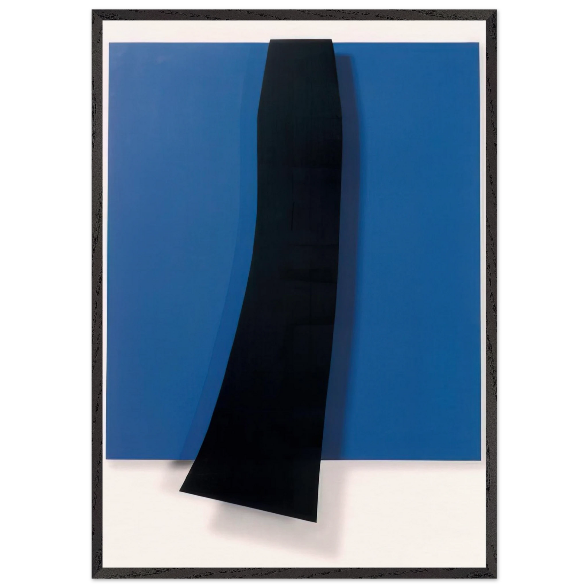 Black over Blue - Ellsworth Kelly Framed Art Print – Black Wooden Frame - Default Title - -Framed Art Print