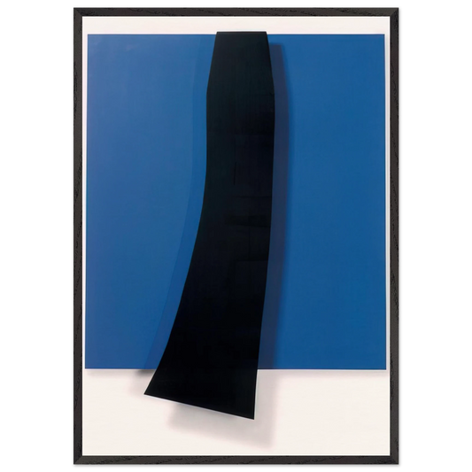 Black over Blue - Ellsworth Kelly Framed Art Print – Black Wooden Frame - Default Title - -Framed Art Print