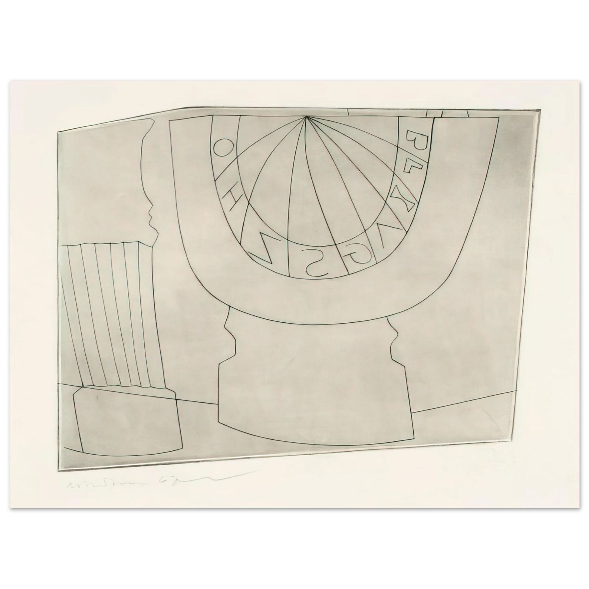 Ben Nicholson - Turkish sundial  column - 1967 Fine Art Poster - Default Title