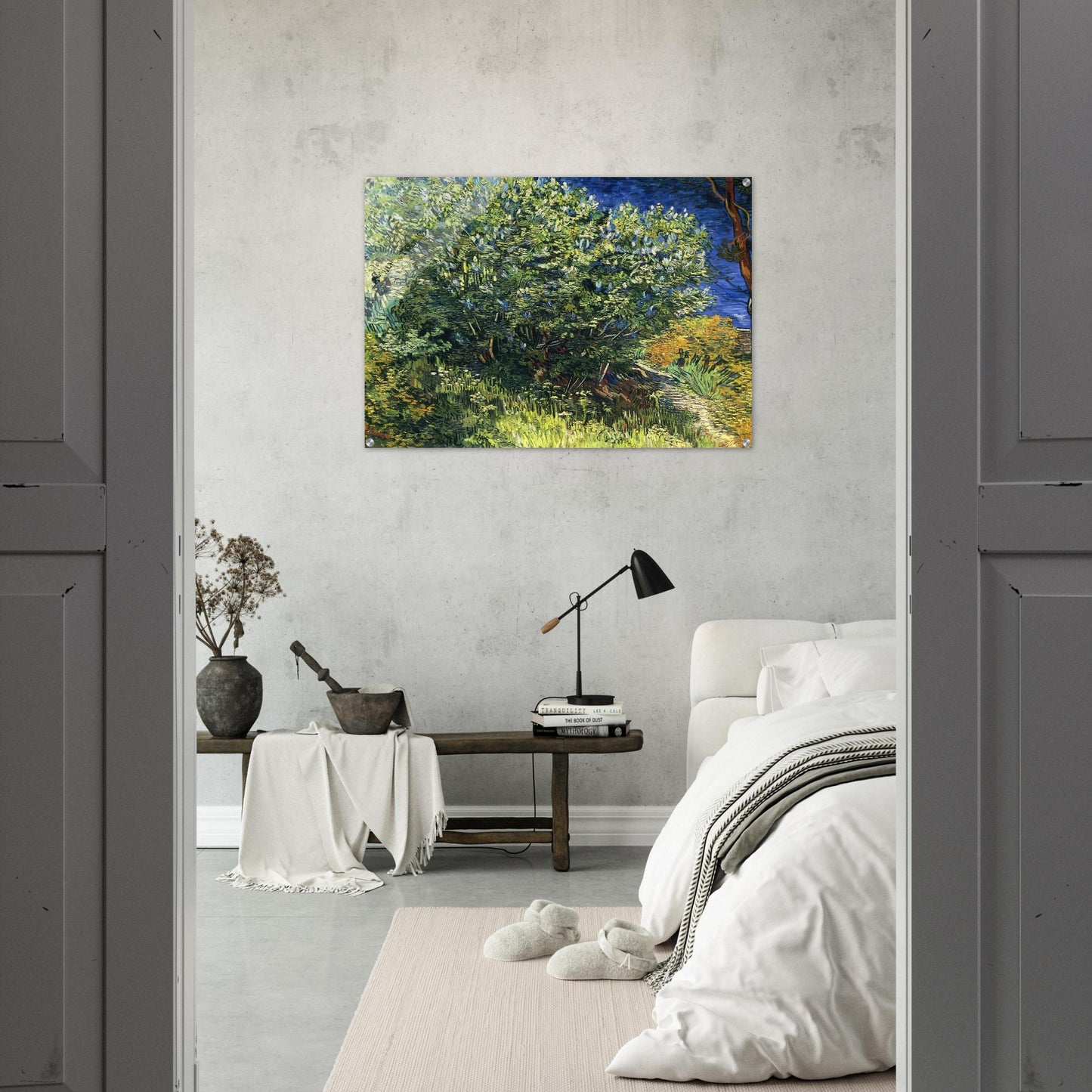 Lilac Bush - Vincent van Gogh Acrylic Print - 70x100 cm / 28x40″ inches