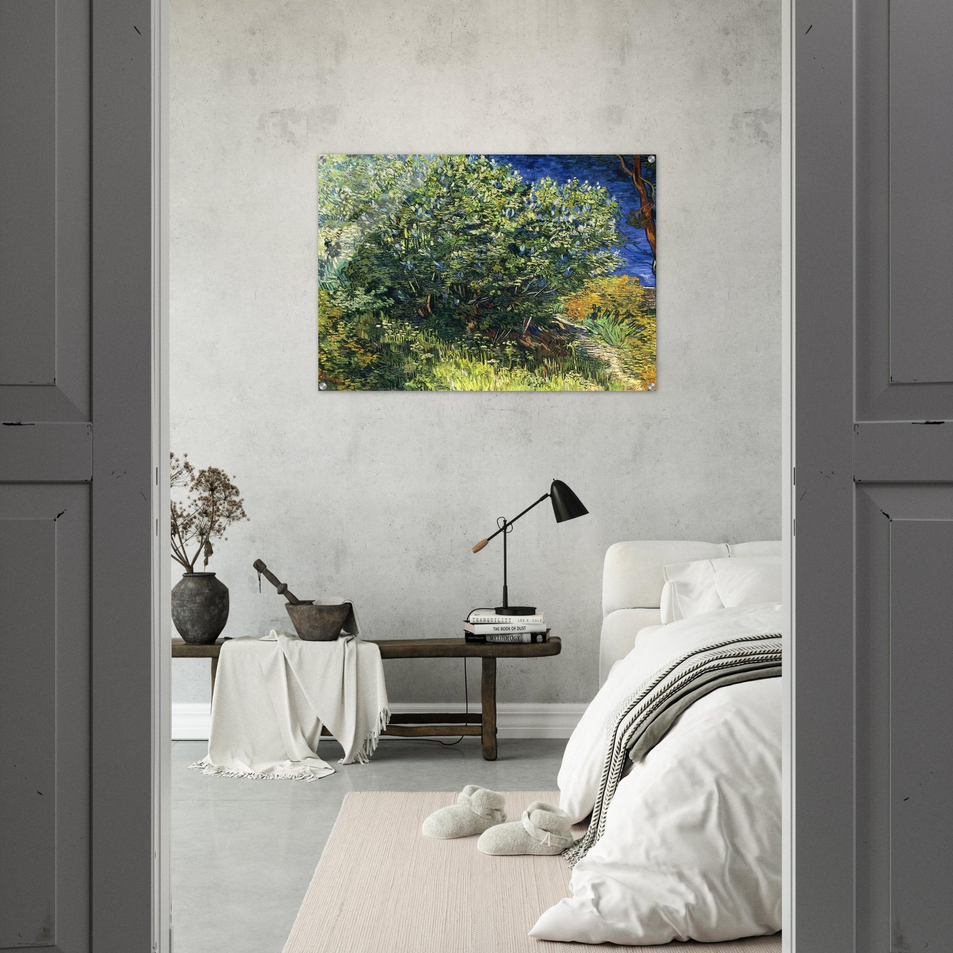 Lilac Bush - Vincent van Gogh Acrylic Print - 70x100 cm / 28x40″ inches
