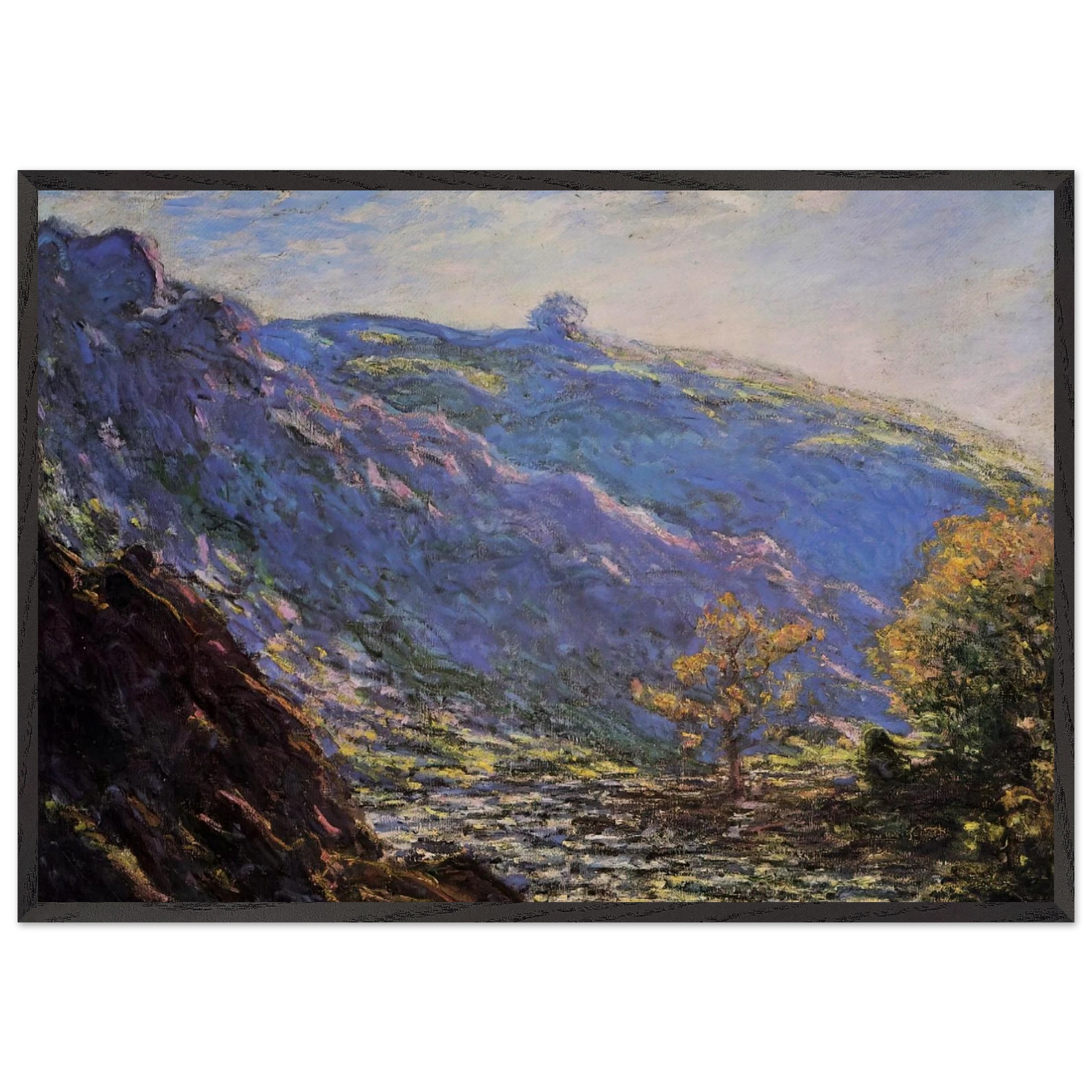 The Old Tree Sunlight on the Petit Cruese - claude monet Framed Art Print – Black Wooden Frame - Default Title - -Framed Art Print