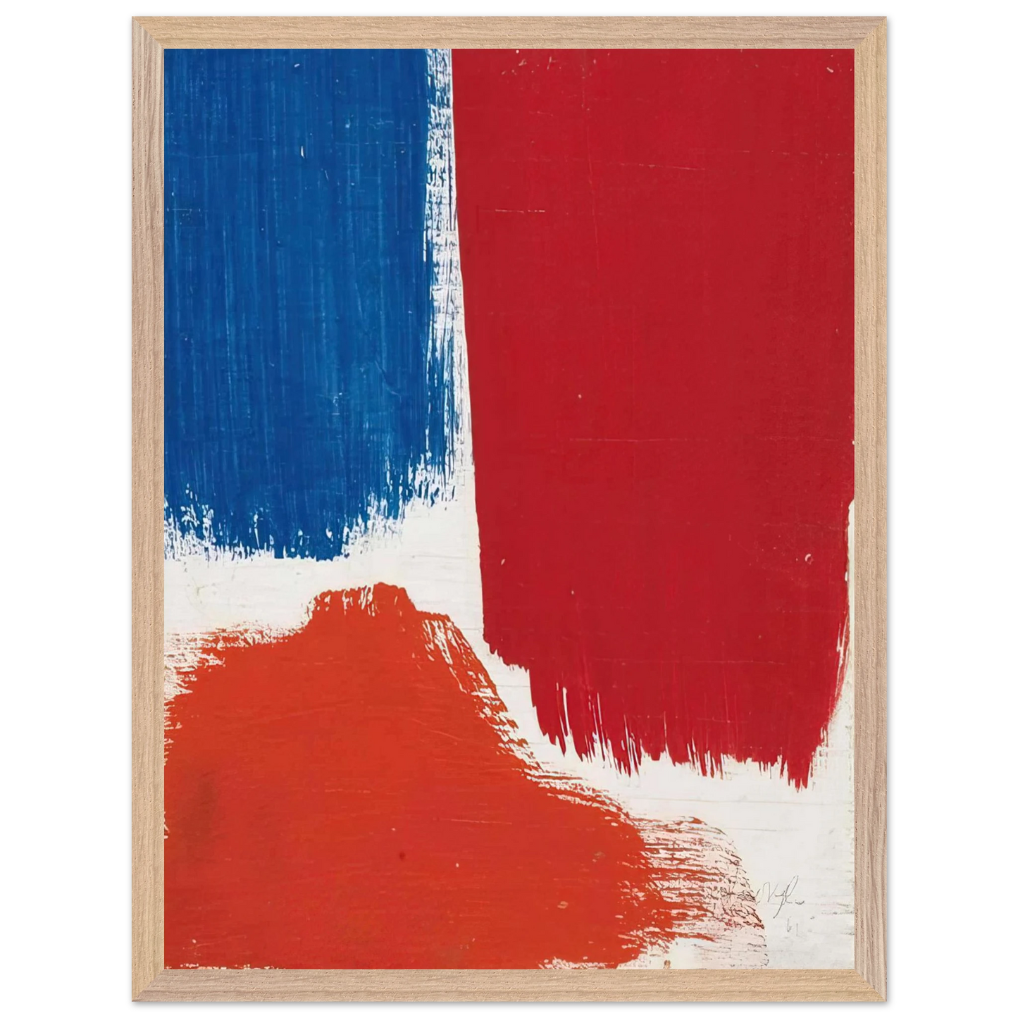 Mark Rothko - Untitled - 1961 Wall Art - 60x80 cm / 24x32 inches - Premium Wooden Framed Poster With Fine Art Paper - Black frame