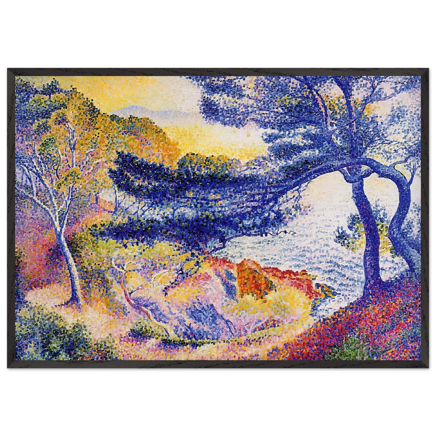 Cape Layet Provence - Henri-Edmond Cross Framed Art Print – Black Wooden Frame - Default Title - -Framed Art Print