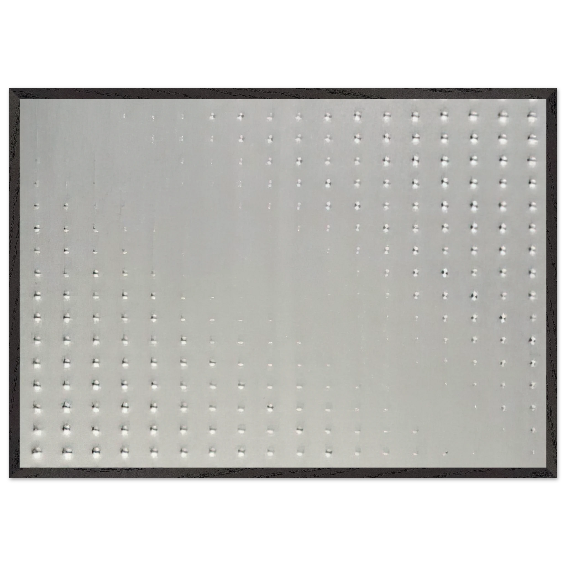 Untitled - 1995 N3 - Enrico Castellani Framed Art Print – Black Wooden Frame - Default Title - -Framed Art Print