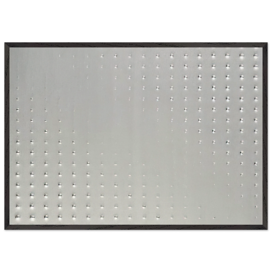 Untitled - 1995 N3 - Enrico Castellani Framed Art Print – Black Wooden Frame - Default Title - -Framed Art Print