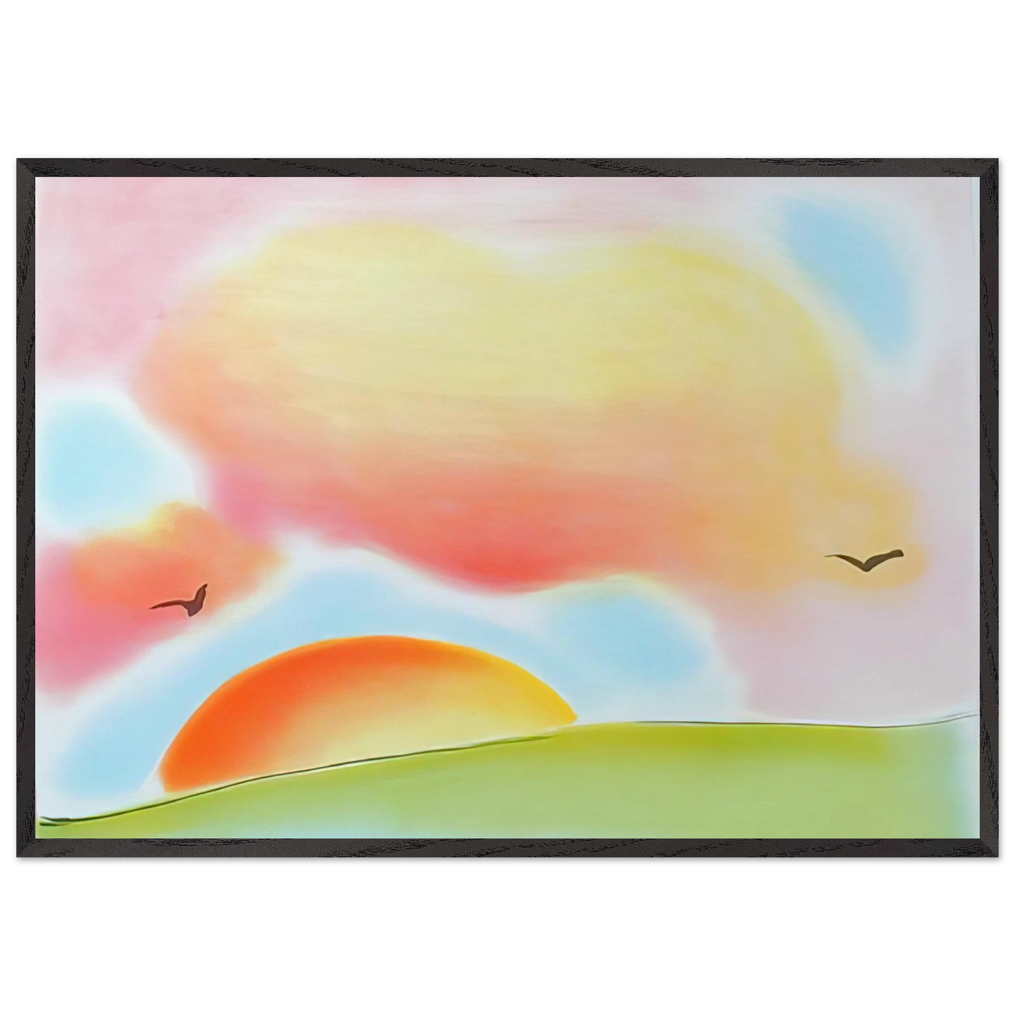FREEDOM 1980 - Peter Max Framed Art Print – Black Wooden Frame - Default Title - -Framed Art Print
