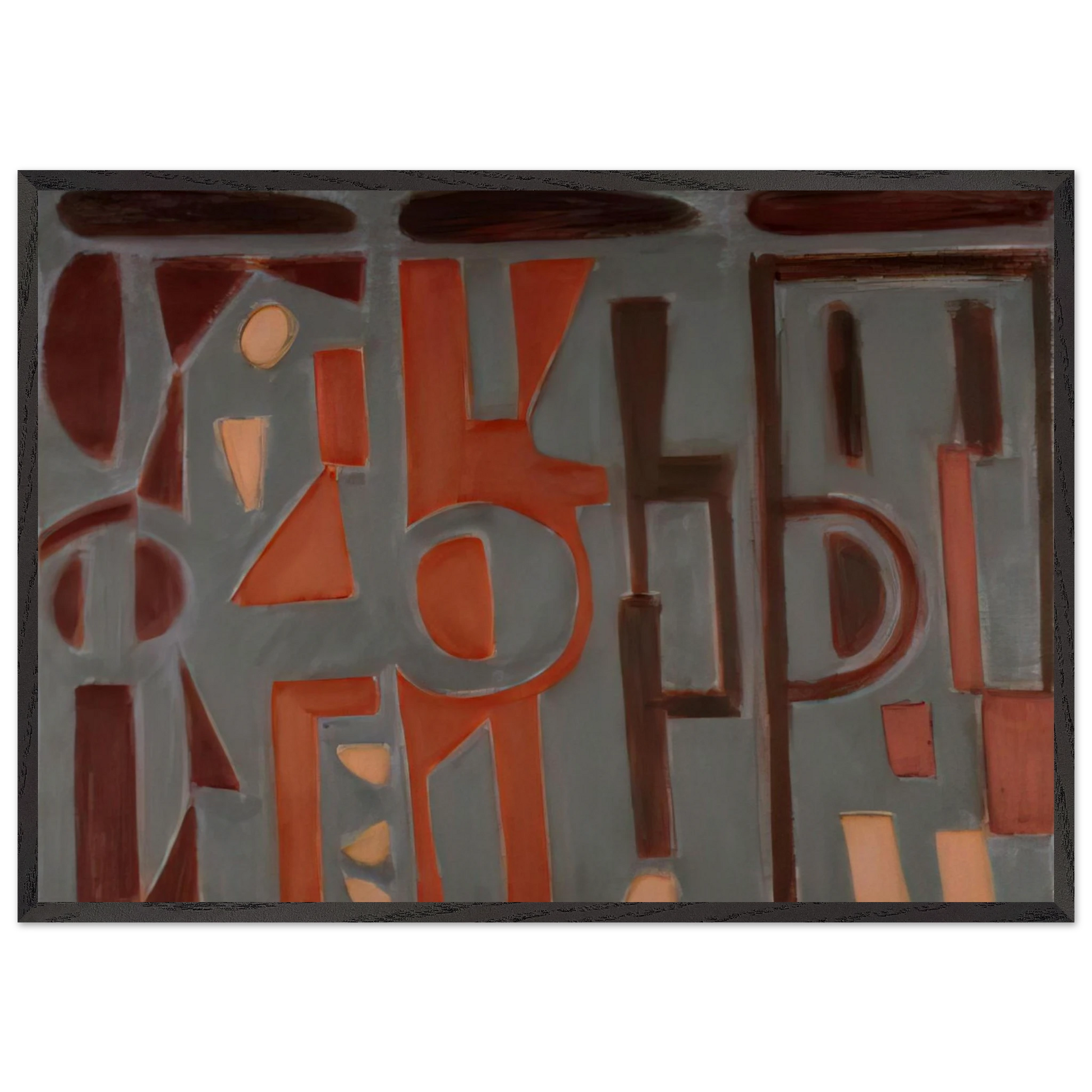 Conversation - 2009 United States - Will Barnet Framed Art Print – Black Wooden Frame - Default Title - -Framed Art Print