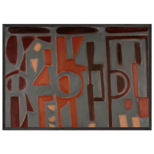 Conversation - 2009 United States - Will Barnet Framed Art Print – Black Wooden Frame - Default Title - -Framed Art Print