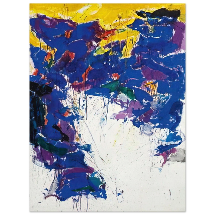 Sam Francis - Violet Yellow and White  75x100 cm / 30x40inches Fine Art Poster